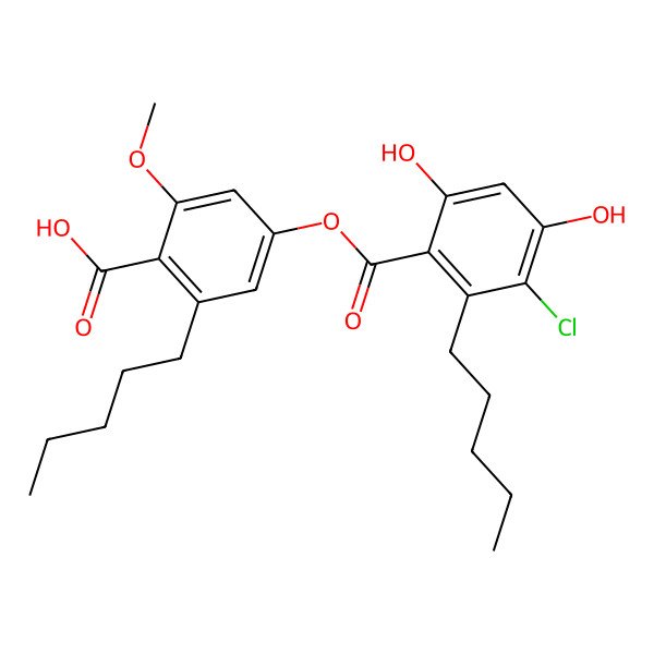 2D Structure of 5-chloro-2'-O-methylanziaic acid