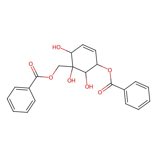 2D Structure of 5-Cyclohexene-1,2,3,4-tetrol, 2-[(benzoyloxy)methyl]-, 4-benzoate, (1S,2S,3S,4R)-