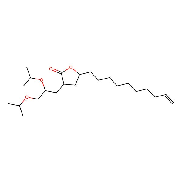 2D Structure of 5-Dec-9-enyl-3-[2,3-di(propan-2-yloxy)propyl]oxolan-2-one