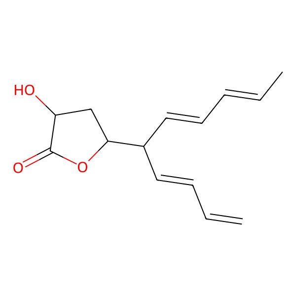2D Structure of 5-Deca-1,3,6,8-tetraen-5-yl-3-hydroxyoxolan-2-one