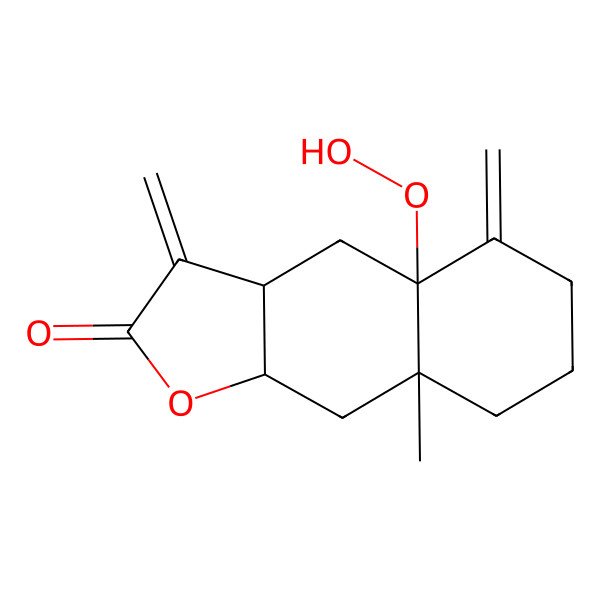 2D Structure of 5-Deoxy-5-hydroperoxytelekin 2D Structure of 5-Deoxy-5-hydroperoxytelekin