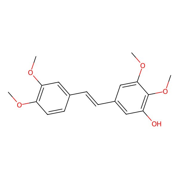 2D Structure of 5-[(E)-2-(3,4-dimethoxyphenyl)ethenyl]-2,3-dimethoxyphenol