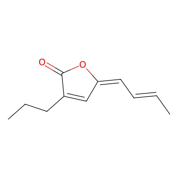 2D Structure of 5-(E)-But-2-enylidene-3-propyl-5H-furan-2-one