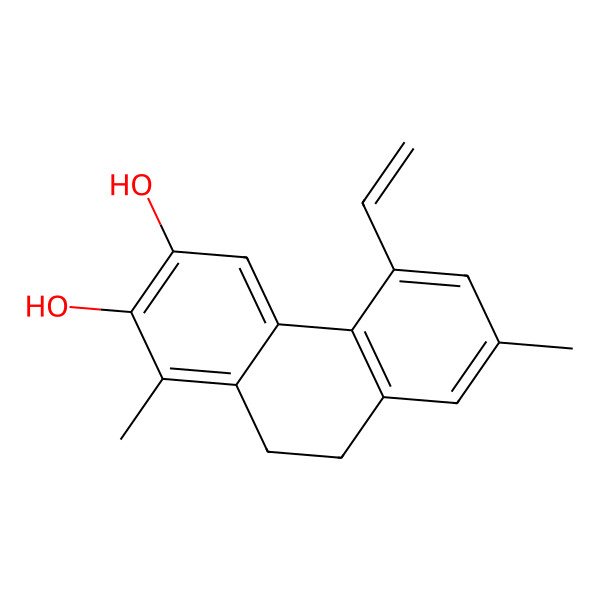 2D Structure of 5-Ethenyl-1,7-dimethyl-9,10-dihydrophenanthrene-2,3-diol 2D Structure of 5-Ethenyl-1,7-dimethyl-9,10-dihydrophenanthrene-2,3-diol