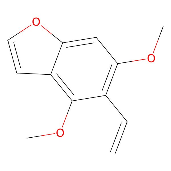 2D Structure of 5-Ethenyl-4,6-dimethoxy-1-benzofuran