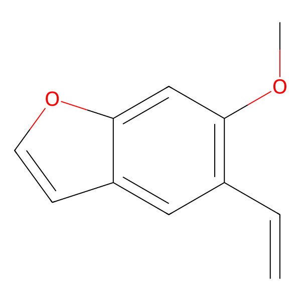 2D Structure of 5-Ethenyl-6-methoxy-1-benzofuran