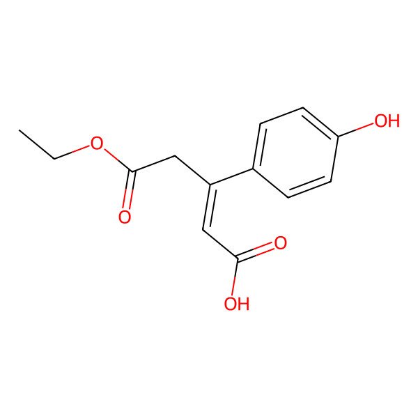 2D Structure of 5-Ethoxy-3-(4-hydroxyphenyl)-5-oxopent-2-enoic acid