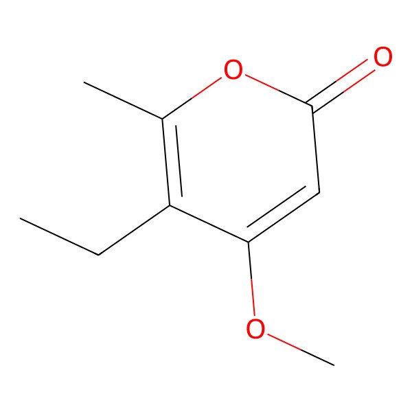 2D Structure of 5-Ethyl-4-methoxy-6-methylpyran-2-one