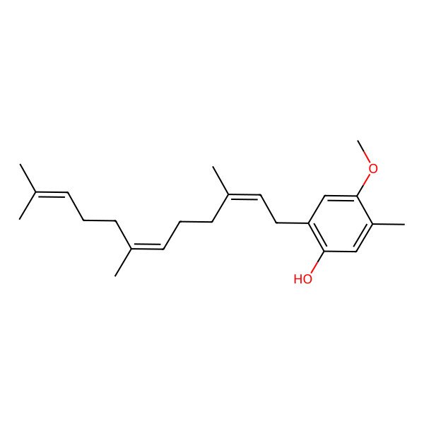 2D Structure of 5-farnesyl-2-methyl-1-O-methylhydroquinone