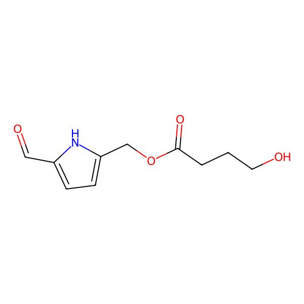 2D Structure of (5-formyl-1H-pyrrol-2-yl)methyl 4-hydroxybutanoate