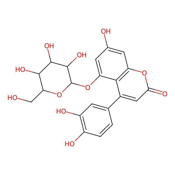 2D Structure of 5-Glucopyranosyloxy-3',4',7-trihydroxyneoflavone, >=95% (LC/MS-ELSD) 2D Structure of 5-Glucopyranosyloxy-3',4',7-trihydroxyneoflavone, >=95% (LC/MS-ELSD)