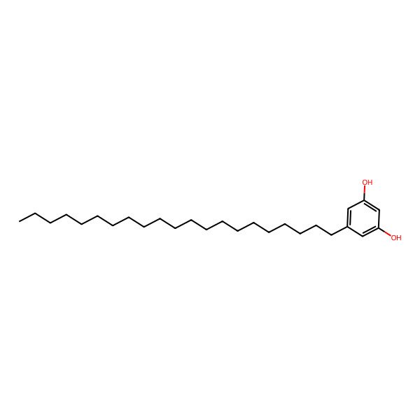 2D Structure of 5-Henicosylbenzene-1,3-diol