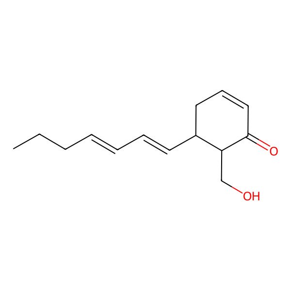2D Structure of 5-Hepta-1,3-dienyl-6-(hydroxymethyl)cyclohex-2-en-1-one