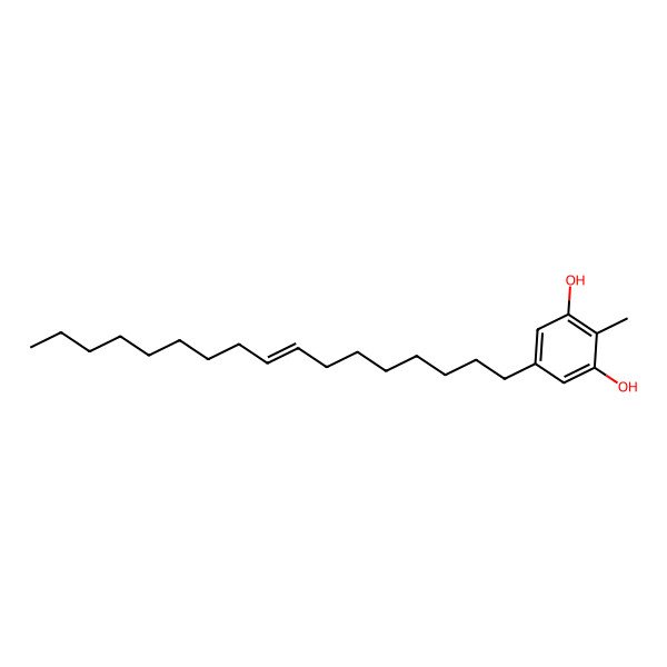 2D Structure of 5-Heptadec-8-enyl-2-methylbenzene-1,3-diol