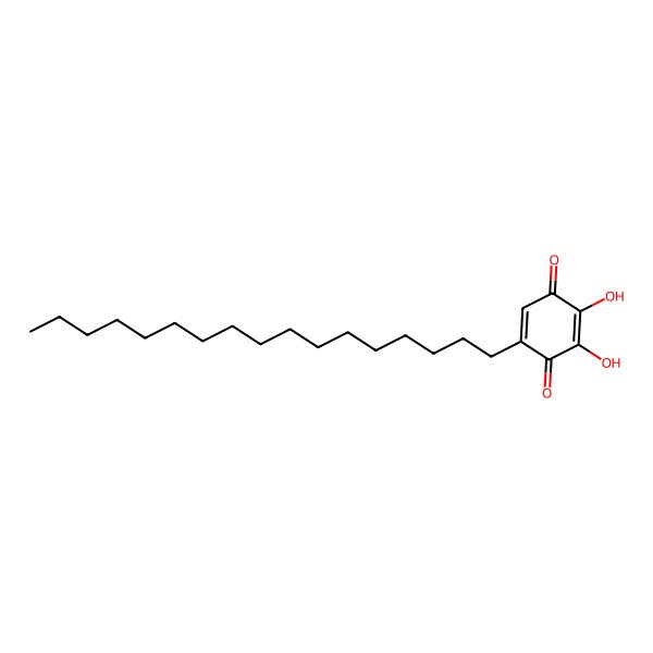 2D Structure of 5-Heptadecyl-2,3-dihydroxycyclohexa-2,5-diene-1,4-dione