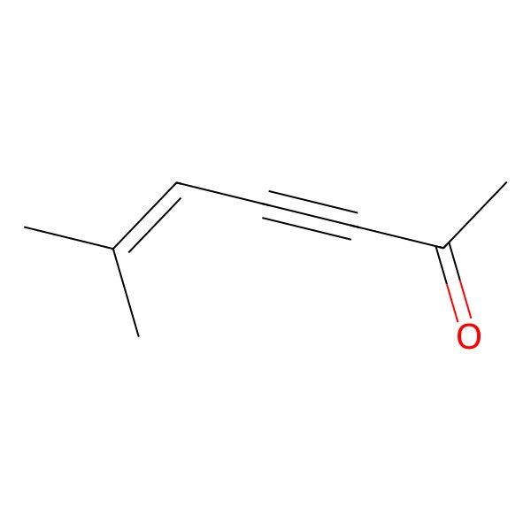2D Structure of 6-Methylhept-5-EN-3-YN-2-one