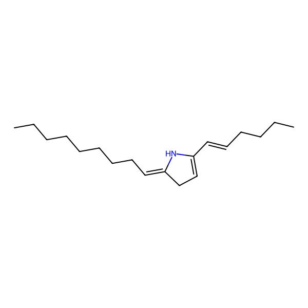2D Structure of 5-Hex-1-enyl-2-nonylidene-1,3-dihydropyrrole