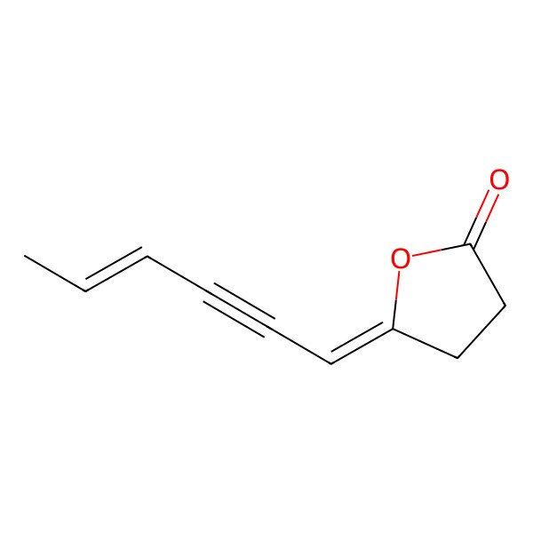 2D Structure of 5-Hex-4-en-2-ynylideneoxolan-2-one