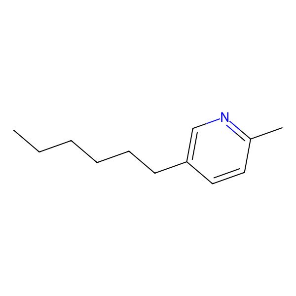 2D Structure of 5-Hexyl-2-methylpyridine