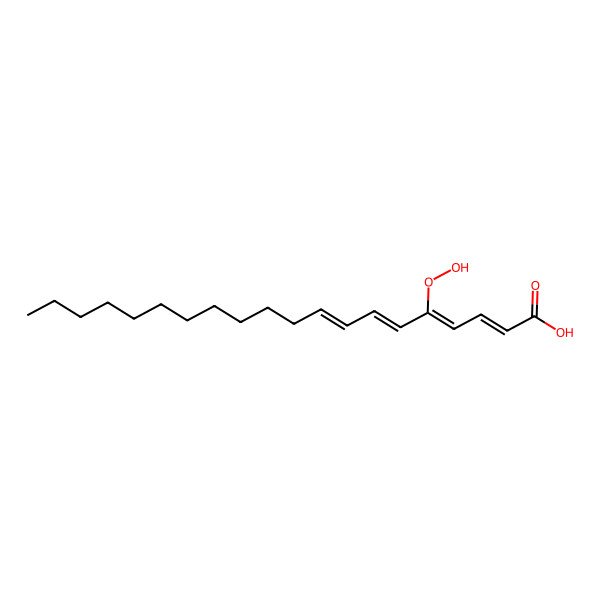 2D Structure of 5-Hydroperoxyicosa-2,4,6,8-tetraenoic acid
