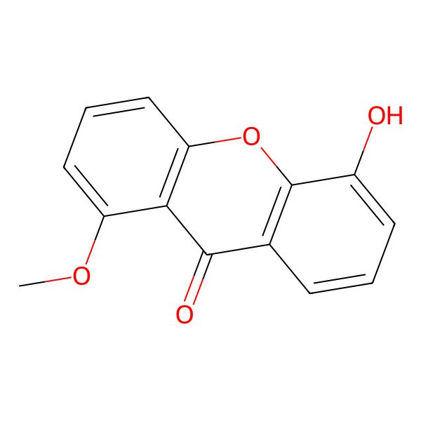 2D Structure of 5-Hydroxy-1-methoxyxanthone