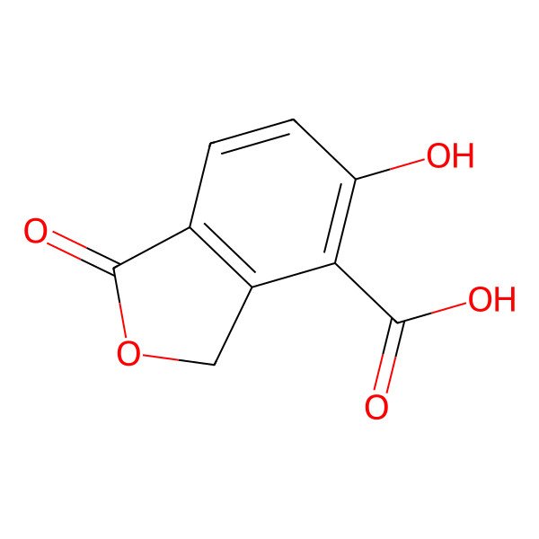 2D Structure of 5-hydroxy-1-oxo-3H-2-benzofuran-4-carboxylic acid