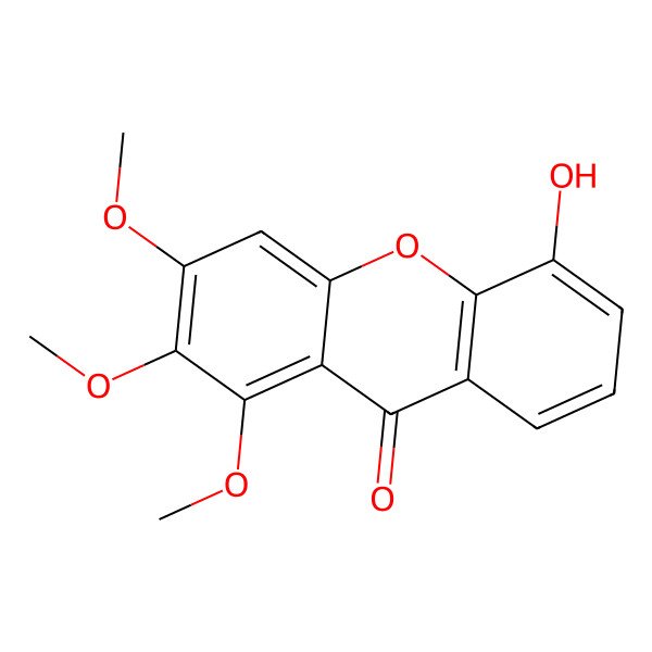 2D Structure of 5-Hydroxy-1,2,3-trimethoxyxanthen-9-one