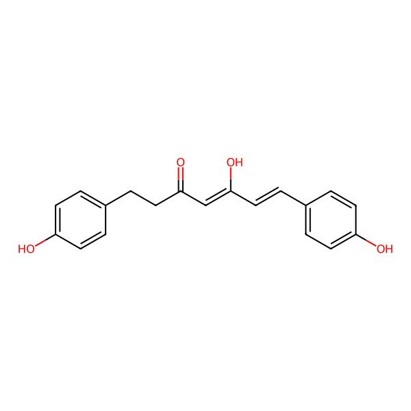 2D Structure of 5-Hydroxy-1,7-bis(4-hydroxyphenyl)-4,6-heptadiene-3-one 2D Structure of 5-Hydroxy-1,7-bis(4-hydroxyphenyl)-4,6-heptadiene-3-one