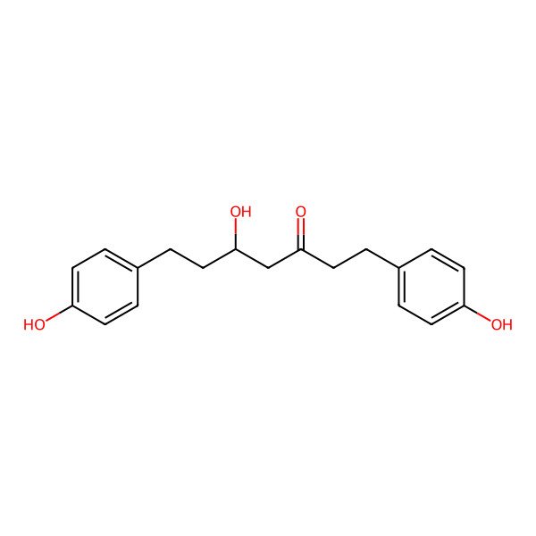 2D Structure of 5-Hydroxy-1,7-bis(4-hydroxyphenyl)heptan-3-one