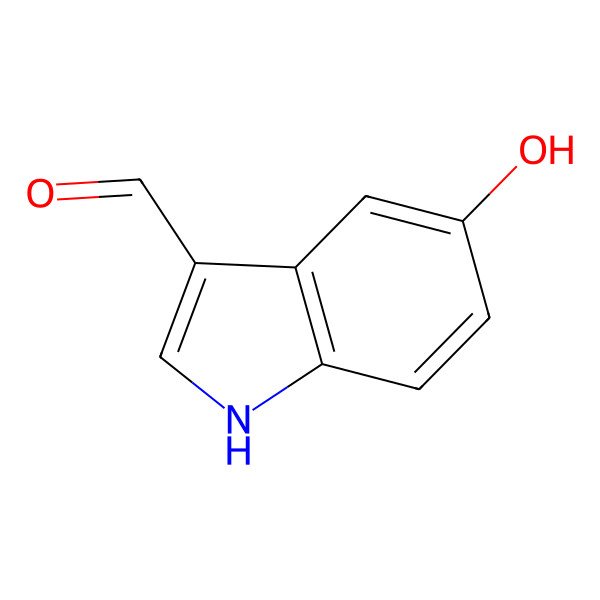 2D Structure of 5-Hydroxyindole-3-Carbaldehyde