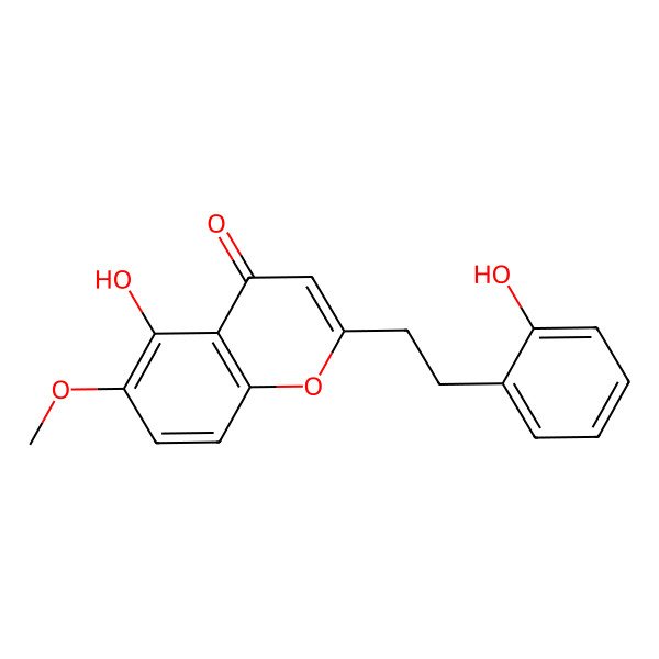 2D Structure of 5-Hydroxy-2-[2-(2-hydroxyphenyl)ethyl]-6-methoxychromen-4-one