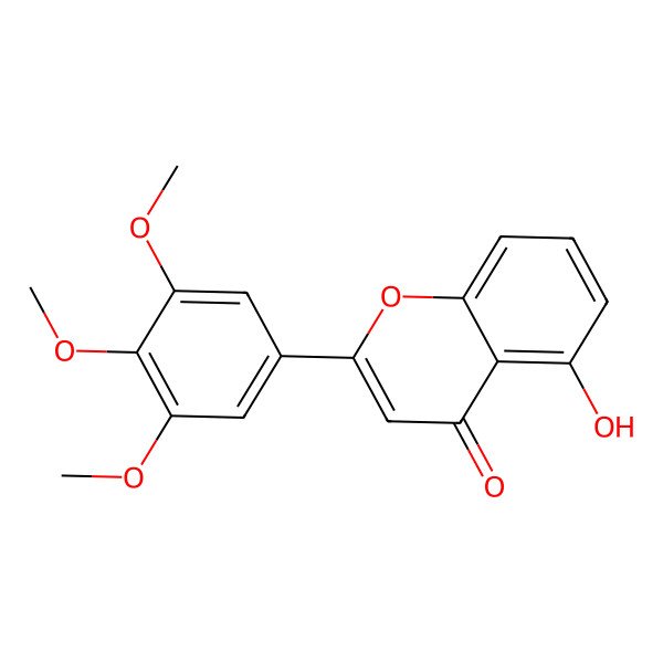 2D Structure of 5-Hydroxy-2-(3,4,5-trimethoxyphenyl)-4H-1-benzopyran-4-one