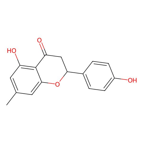 2D Structure of 5-Hydroxy-2-(4-hydroxyphenyl)-7-methyl-2,3-dihydrochromen-4-one