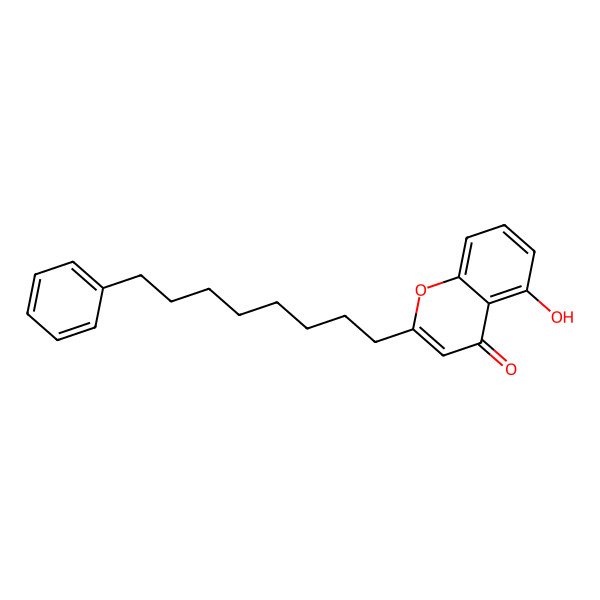 2D Structure of 5-Hydroxy-2-(8-phenyloctyl)chromen-4-one
