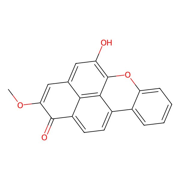 2D Structure of 5-Hydroxy-2-methoxy-6-oxa-benzo[def]chrysen-1-one