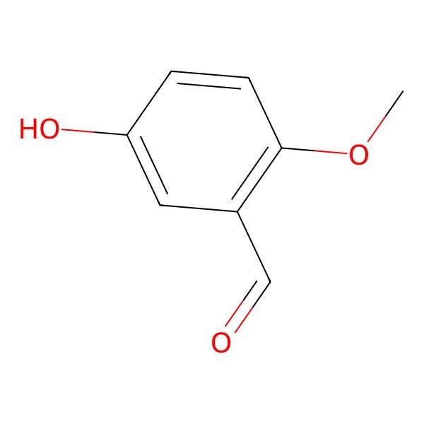 2D Structure of 5-Hydroxy-2-Methoxybenzaldehyde