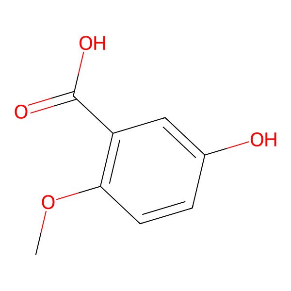 2D Structure of 5-Hydroxy-2-methoxybenzoic acid 2D Structure of 5-Hydroxy-2-methoxybenzoic acid