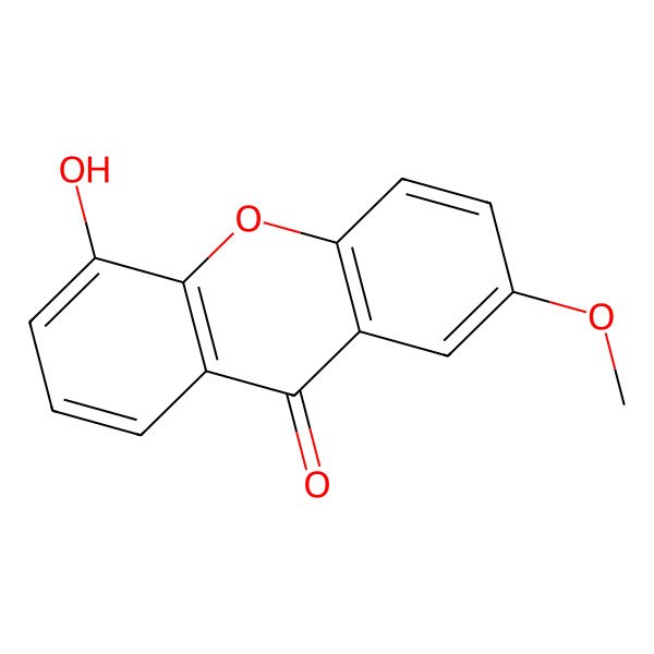 2D Structure of 5-Hydroxy-2-methoxyxanthone 2D Structure of 5-Hydroxy-2-methoxyxanthone