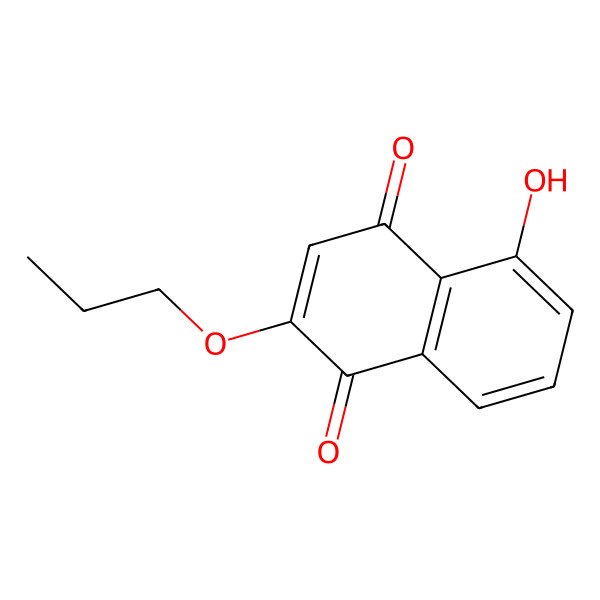 2D Structure of 5-Hydroxy-2-propoxynaphthalene-1,4-dione
