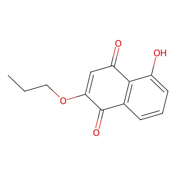 2D Structure of 5-Hydroxy-2-propoxynaphthalene-1,4-dione 2D Structure of 5-Hydroxy-2-propoxynaphthalene-1,4-dione