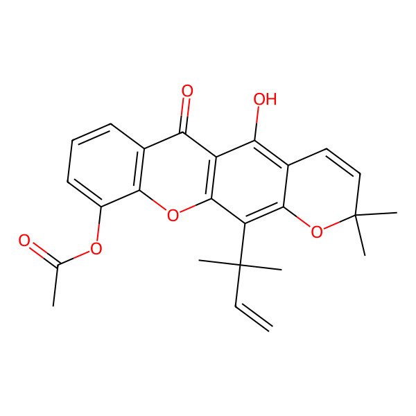 2D Structure of Acetyl blancoxanthone