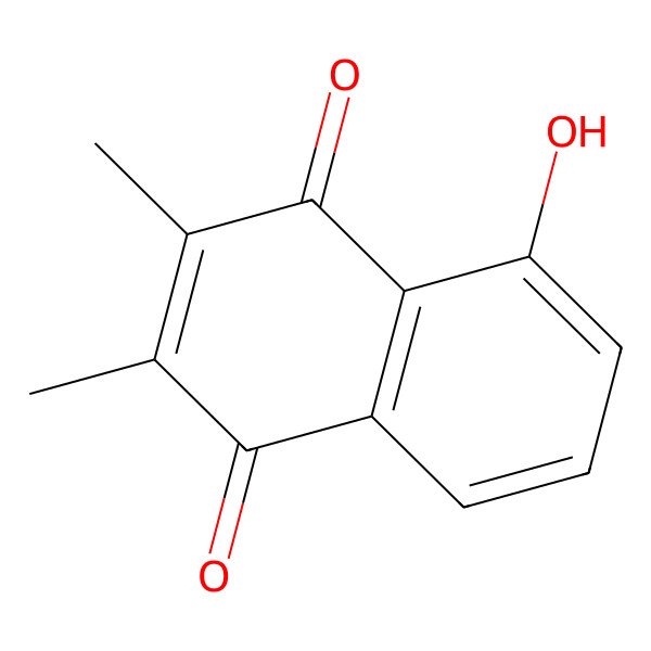 2D Structure of 5-Hydroxy-2,3-dimethyl-1,4-naphthoquinone