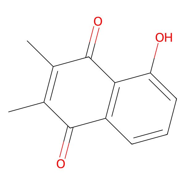 2D Structure of 5-Hydroxy-2,3-dimethyl-1,4-naphthoquinone 2D Structure of 5-Hydroxy-2,3-dimethyl-1,4-naphthoquinone