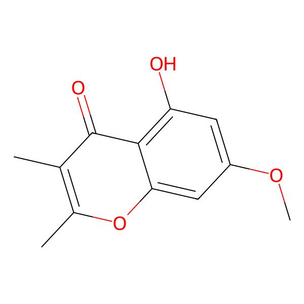2D Structure of 5-Hydroxy-2,3-dimethyl-7-methoxychromone