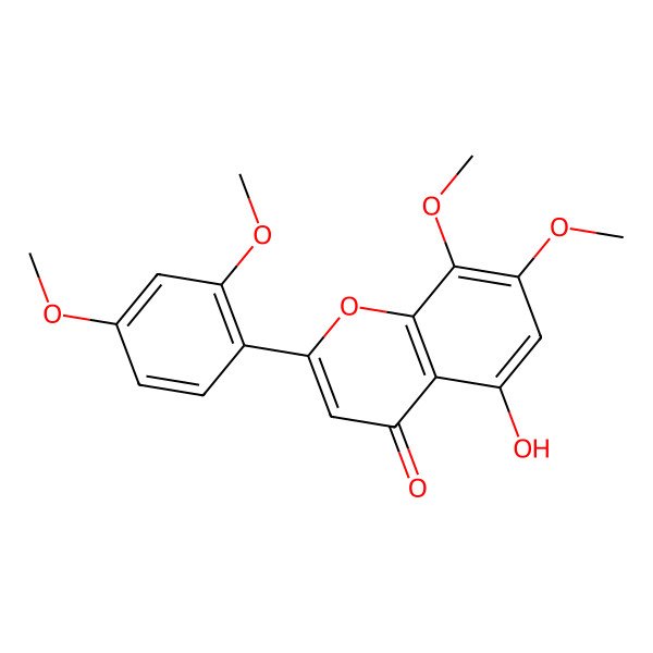 2D Structure of 5-Hydroxy-2',4',7,8-tetramethoxyflavone