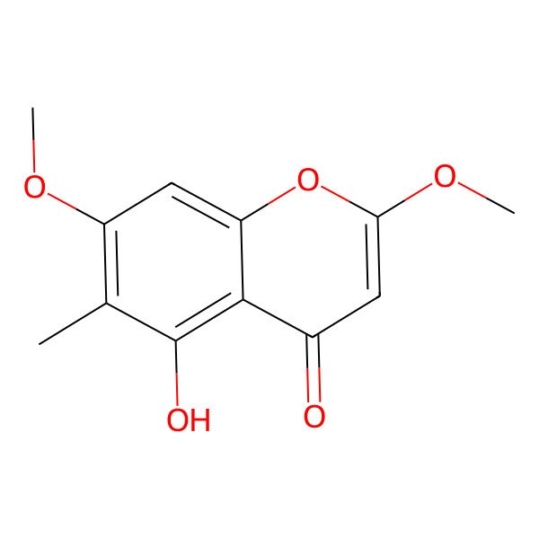 2D Structure of 5-Hydroxy-2,7-dimethoxy-6-methylchromen-4-one