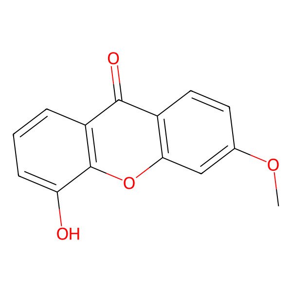 2D Structure of 5-Hydroxy-3-methoxyxanthone