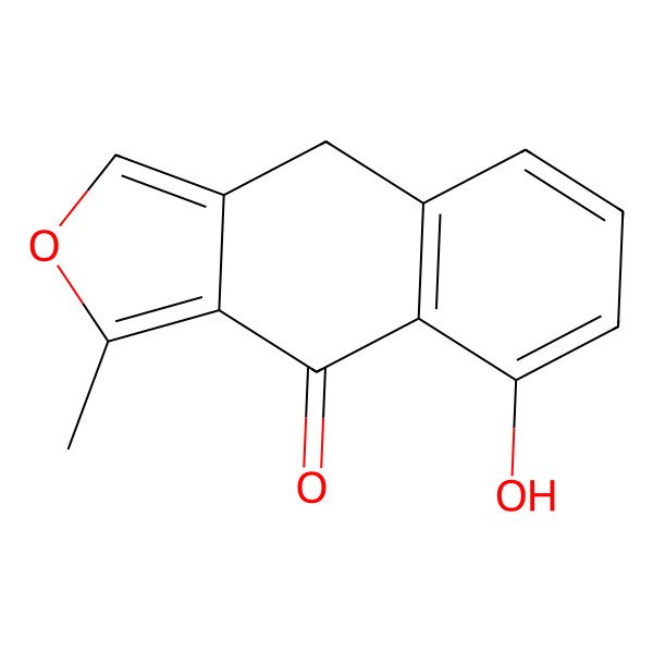 2D Structure of 5-Hydroxy-3-methylnaphtho[2,3-c]furan-4(9H)-one