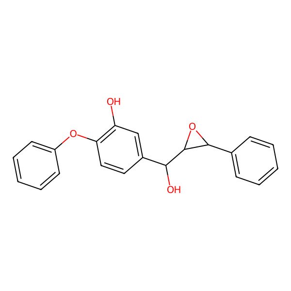 2D Structure of 5-[Hydroxy-(3-phenyloxiran-2-yl)methyl]-2-phenoxyphenol