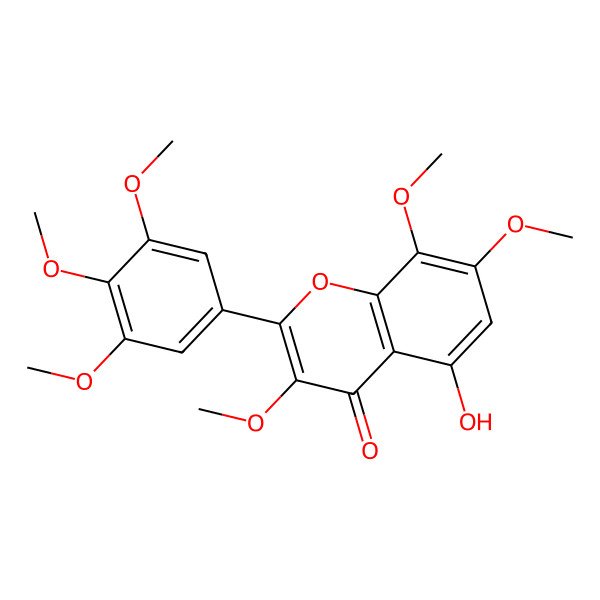 2D Structure of 5-Hydroxy-3,3',4',5',7,8-hexamethoxyflavone 2D Structure of 5-Hydroxy-3,3',4',5',7,8-hexamethoxyflavone